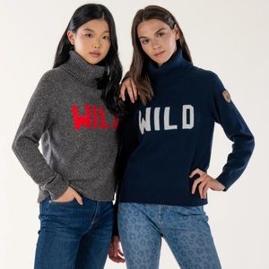 Wanakome Gray and Navy Turtleneck Sweaters